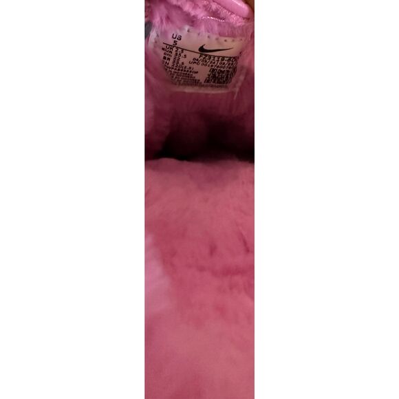 Nike Women's Calm SE Fuzzy Fur Cozy Slip On Slides Mules Playful Pink Size 5 - Picture 4 of 15